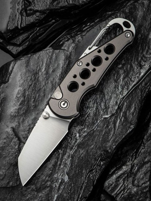 Civivi Pragma Gray Button Lock Wharncliffe Knife