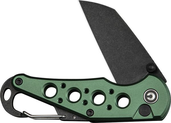 Civivi Pragma Green Button Lock Wharncliffe Knife