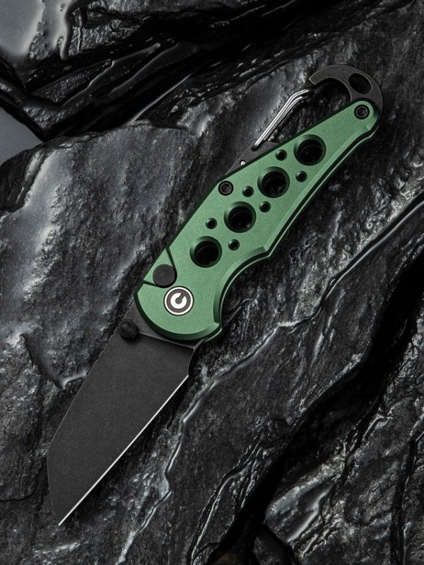 Civivi Pragma Green Button Lock Wharncliffe Knife