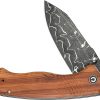 Civivi Placoid Linerlock Damascus Brown Wood