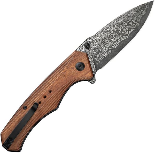 Civivi Photonix Linerlock Damascus Wood Handle