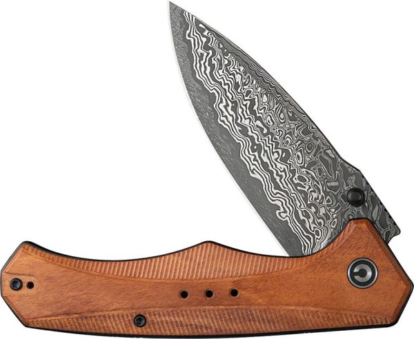 Civivi Photonix Linerlock Damascus Wood Handle