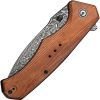 Civivi Photonix Linerlock Damascus Wood Handle