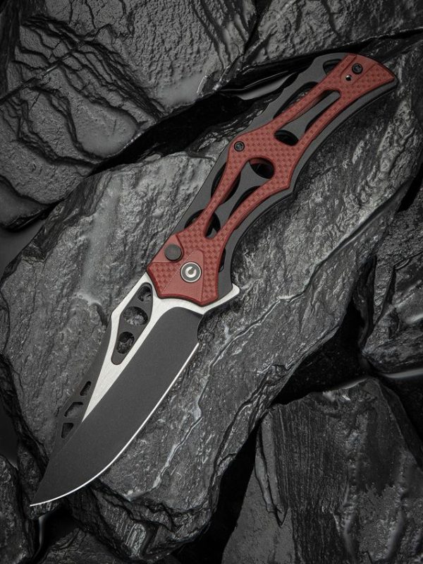 Civivi Biophase Button Lock Burgundy G10 Overlay