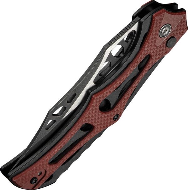 Civivi Biophase Button Lock Burgundy G10 Overlay