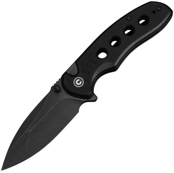 Civivi Triptych Button Lock Folding Knife - Black G10