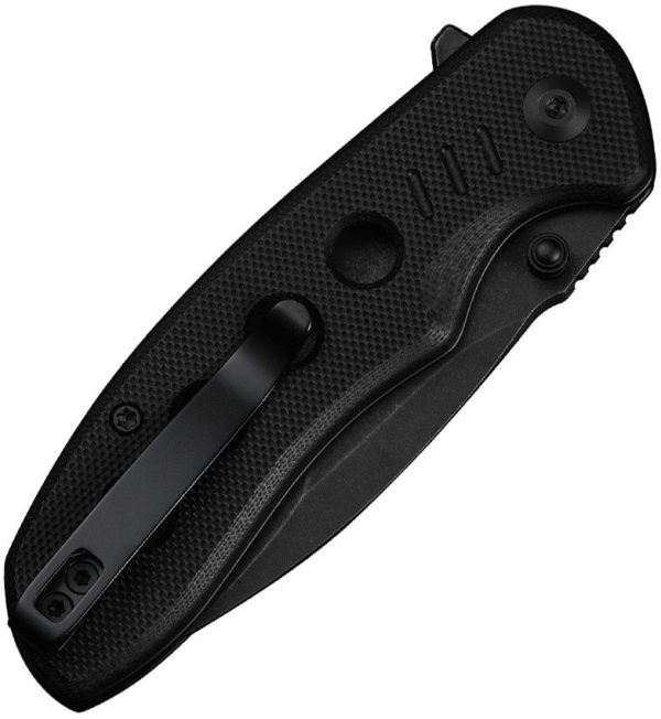 Civivi Triptych Button Lock Folding Knife - Black G10