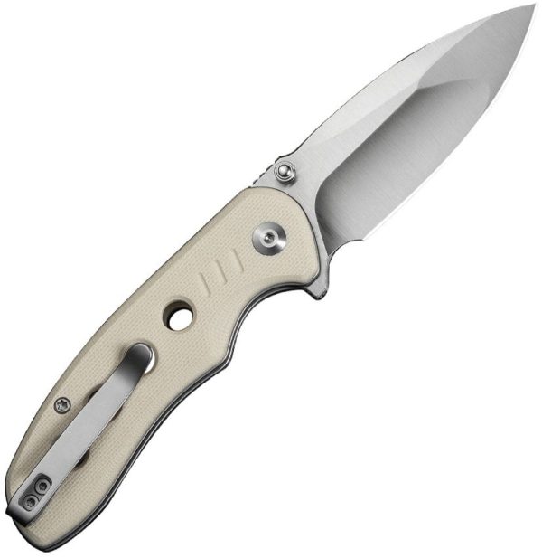 Civivi Triptych Button Lock Folding Knife - Ivory G10