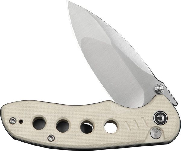 Civivi Triptych Button Lock Folding Knife - Ivory G10