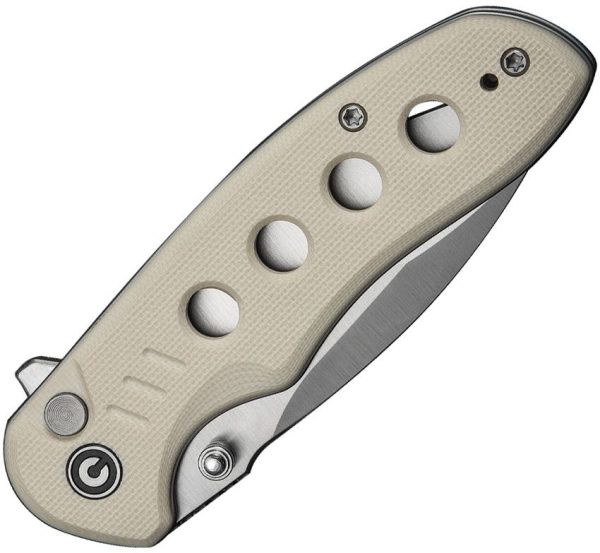 Civivi Triptych Button Lock Folding Knife - Ivory G10