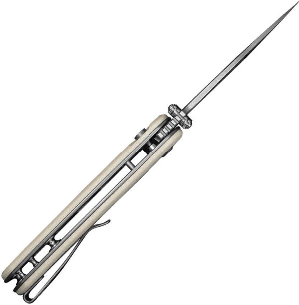 Civivi Triptych Button Lock Folding Knife - Ivory G10