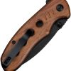 Civivi Triptych Button Lock Folding Knife - Brown Wood