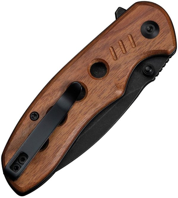 Civivi Triptych Button Lock Folding Knife - Brown Wood