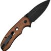 Civivi Triptych Button Lock Folding Knife - Brown Wood