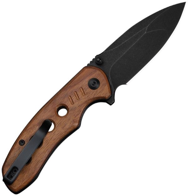 Civivi Triptych Button Lock Folding Knife - Brown Wood