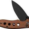 Civivi Triptych Button Lock Folding Knife - Brown Wood