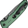 Civivi Hyperpulse Damascus Button Lock Folding Knife - Green
