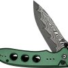 Civivi Hyperpulse Damascus Button Lock Folding Knife - Green