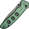 Civivi Hyperpulse Damascus Button Lock Folding Knife - Green