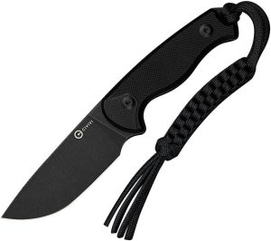 Civivi Timberbark Fixed Blade Knife - Black G10