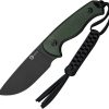 Civivi Timberbark Fixed Blade Knife - Green Canvas Micarta