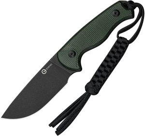 Civivi Timberbark Fixed Blade Knife - Green Canvas Micarta