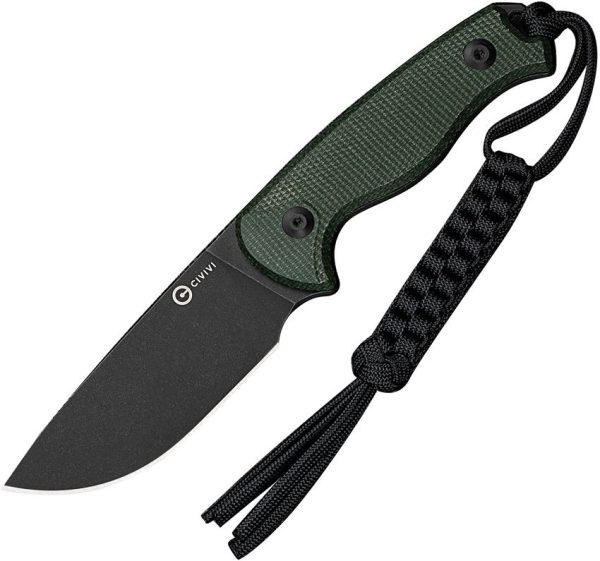 Civivi Timberbark Fixed Blade Knife - Green Canvas Micarta