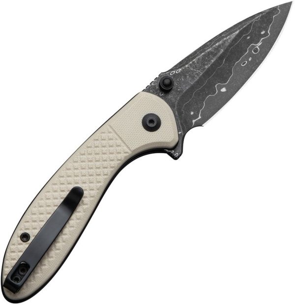 Civivi Faeger Damascus Fixed Blade Ivory G10