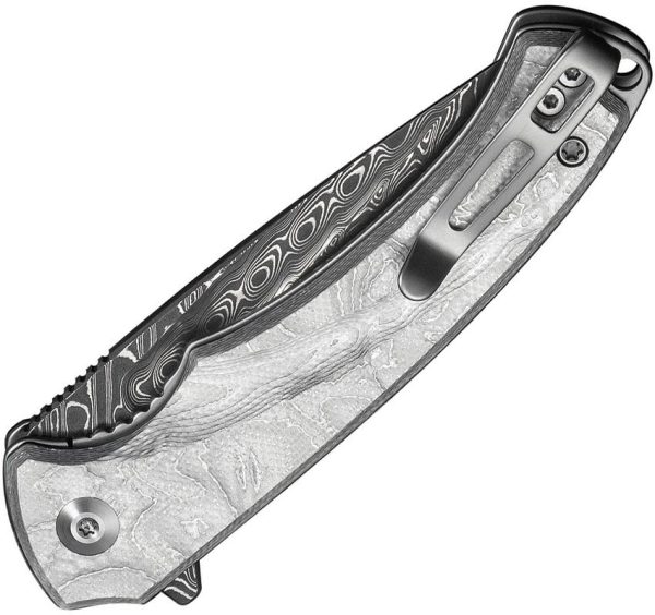 Civivi Voidflare Linerlock Damascus Aluminum