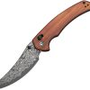 Civivi Sixgill Crossbar Lock Damascus Brown Wood