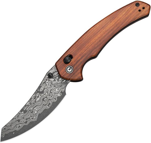 Civivi Sixgill Crossbar Lock Damascus Brown Wood
