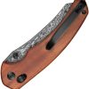 Civivi Sixgill Crossbar Lock Damascus Brown Wood