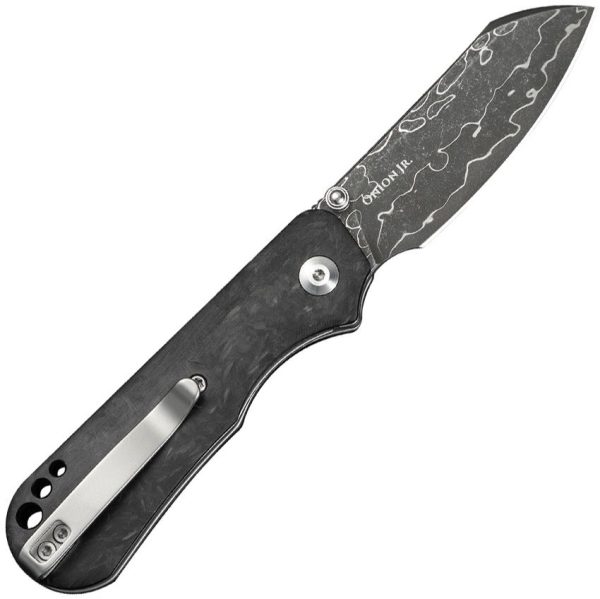 Civivi Crabby Linerlock Damascus Carbon Fiber