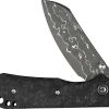 Civivi Crabby Linerlock Damascus Carbon Fiber