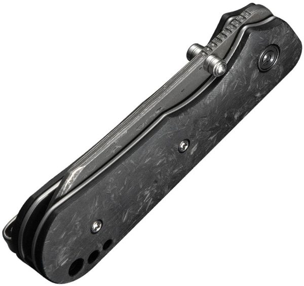 Civivi Crabby Linerlock Damascus Carbon Fiber