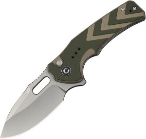 Civivi Vexron Button Lock Green/Tan Drop Point