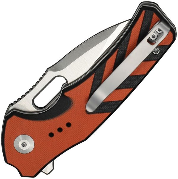 Civivi Vexron Button Lock Orange/Black Drop Point