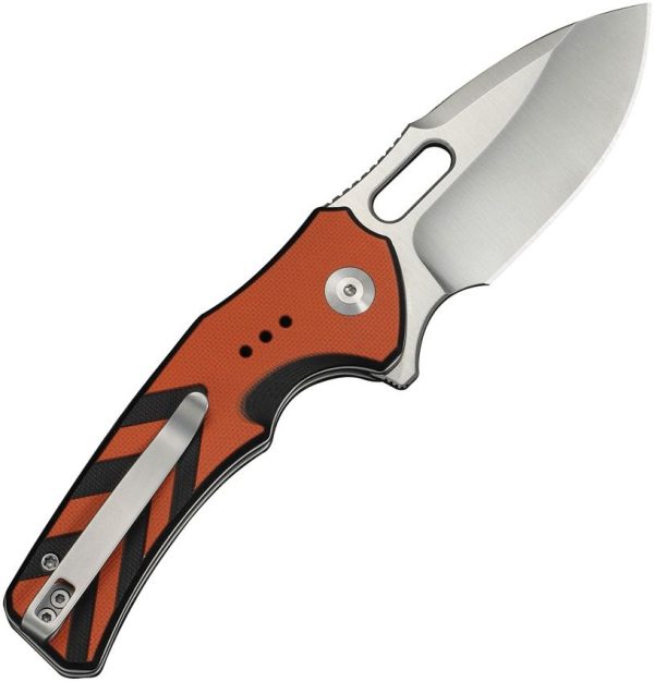Civivi Vexron Button Lock Orange/Black Drop Point