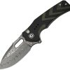 Civivi Vexron Button Lock Damascus Black/Green