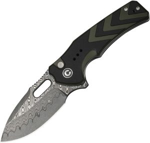 Civivi Vexron Button Lock Damascus Black/Green