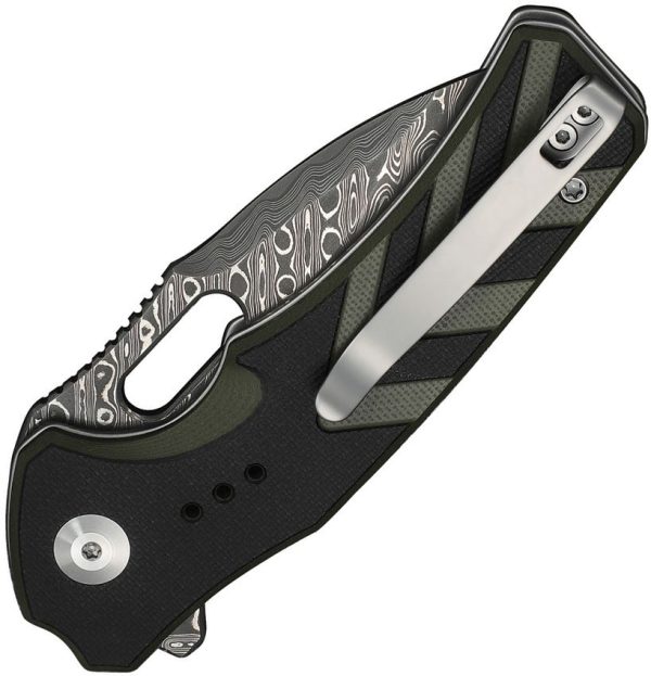 Civivi Vexron Button Lock Damascus Black/Green