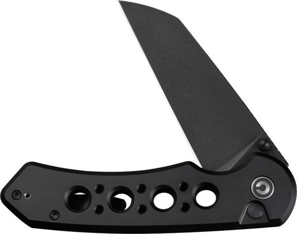 Civivi Pragma Prime Button Lock - Black Aluminum