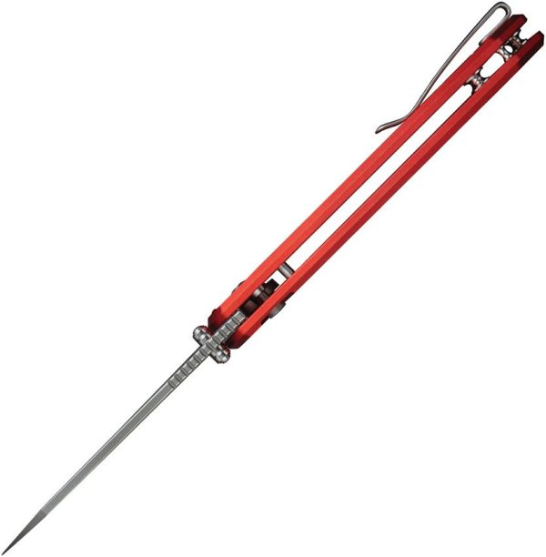 Civivi Pragma Prime Button Lock - Red Aluminum