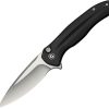 Civivi Kitefin Button Lock Folding Knife Black Aluminum