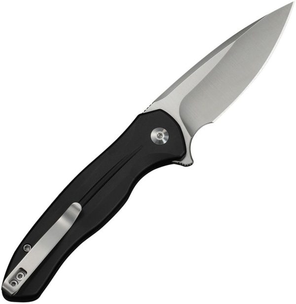Civivi Kitefin Button Lock Folding Knife Black Aluminum