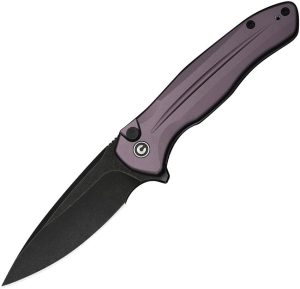 Civivi Kitefin Button Lock Folding Knife Purple Aluminum