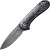 Civivi Elementum Damascus Linerlock Silvery Shred Handle