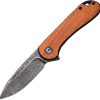 Civivi Elementum Damascus Linerlock Cuibourtia Wood