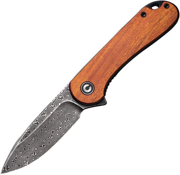 Civivi Elementum Damascus Linerlock Cuibourtia Wood