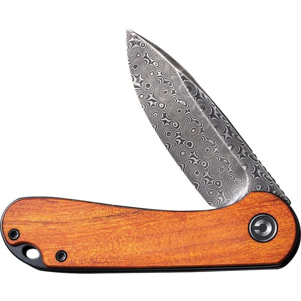 Civivi Elementum Damascus Linerlock Cuibourtia Wood